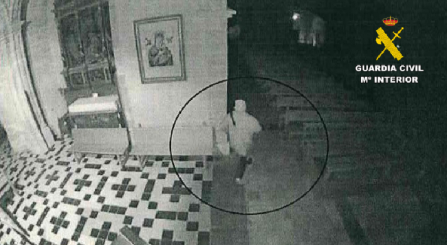 La Guardia Civil ha detenido a una persona por un delito de robo con fuerza en la Iglesia de Alcudia