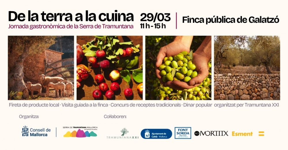 El Consell de Mallorca presenta 'De la terra a la cuina', una jornada para dar a conocer el producto de la Serra de Tramuntana con reconocidos chefs mallorquines