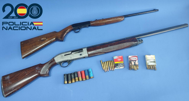 La Policía Nacional detiene a dos jóvenes por tenencia ilícita de armas y robo con fuerza