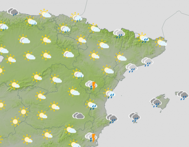 Lluvias y tormentas en Baleares a partir de este lunes y hasta el miércoles