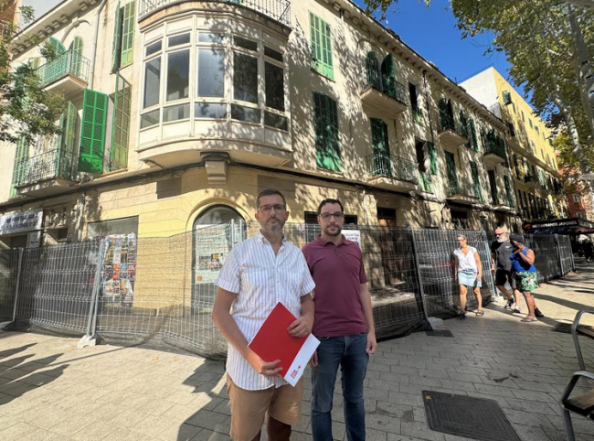 Los Socialistas valoran el paro de la demolición del edificio de Bennàssar y exigen que el Ayuntamiento de Palma catalogue y proteja el edificio como se dictó desde el Consell de Mallorca
