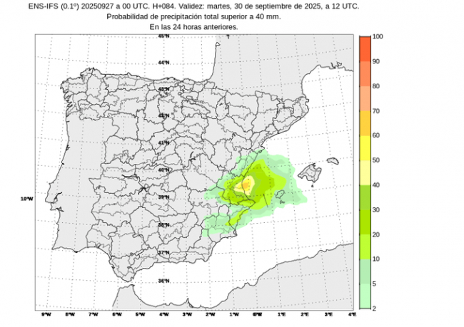 Mañana lunes, cielo nuboso con chubascos ocasionales y dispersos que podrían ser localmente fuertes