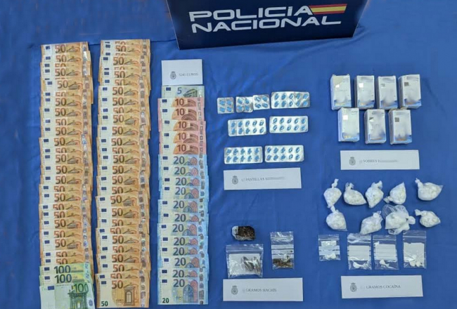 La Policía Nacional detiene a una hombre por tráfico de drogas  
