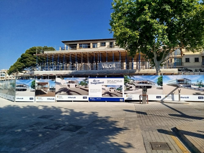 Reanudan las obras del nuevo edificio multiusos del puerto de Cala Rajada