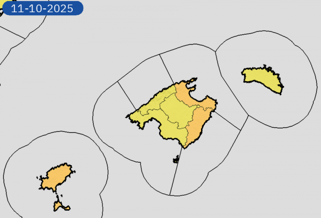 Mañana sábado nivel máximo de aviso naranja