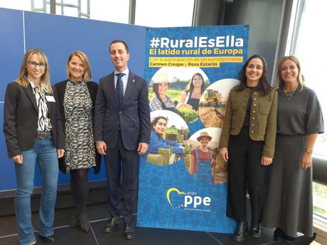 Llorenç Galmés apoya a las mujeres rurales en el Parlamento Europeo