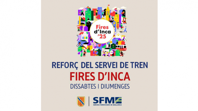 SFM amplía los servicios especiales de refuerzo de este año con motivo de las ferias de Inca previas al Dijous Bo