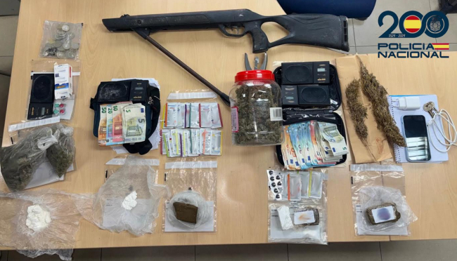 La Policía Nacional desmantela  cinco puntos de venta en el poblado de Son Banya