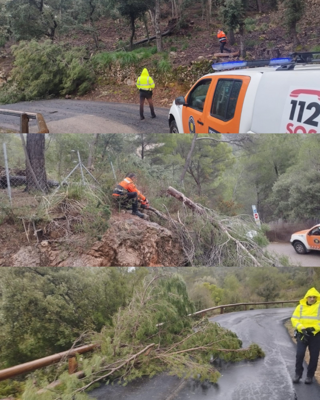 El Ayuntamiento de Bunyola agradece la labor de Policía Local, Protección Civil y la brigada del servicio de aguas por su actuación durante las tormentas del pasado fin de semana