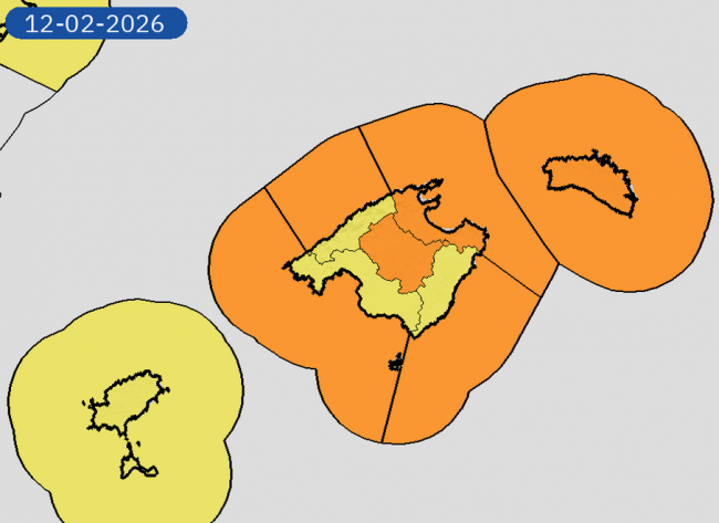 Mañana jueves alerta naranja por vientos de más de 130 km/h