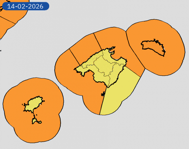 Se mantiene la alerta naranja por fuertes vientos este sábado