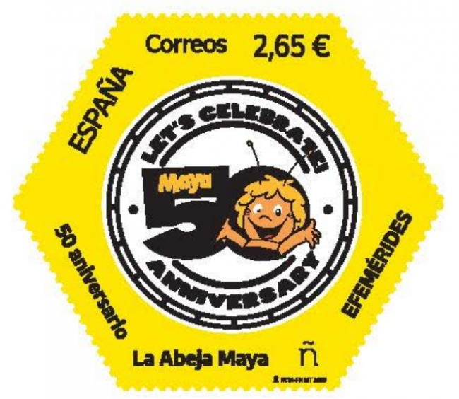 Correos emite un sello que conmemora el 50 aniversario de La Abeja Maya