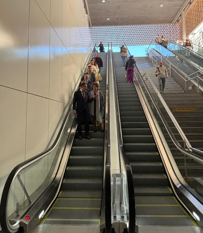 La estación Intermodal de Palma activa dos nuevas escaleras mecánicas del acceso principal