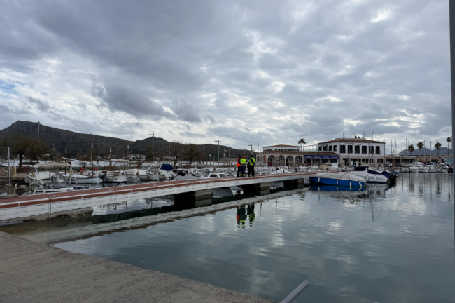 El Govern avanza en la renovación del puerto de Pollença con las obras del segundo pantalán