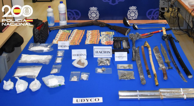 La Policía Nacional desarticula un grupo criminal dedicado al tráfico de drogas