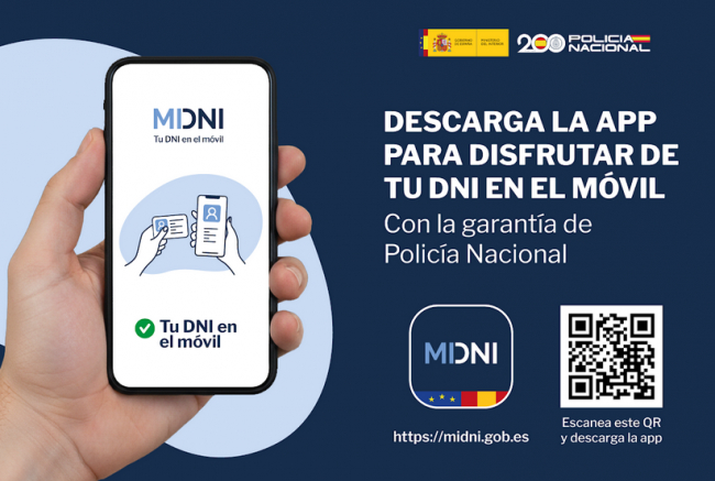 La aplicación MiDNI permite a los ciudadanos identificarse con la garantía de la Policía Nacional