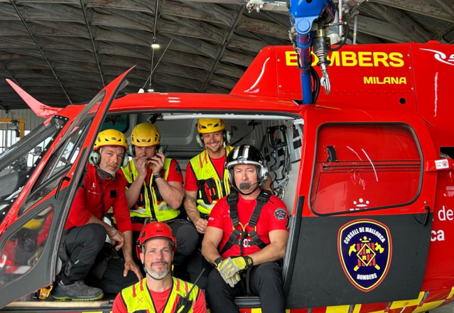 El helicóptero Milana de los Bomberos de Mallorca supera los 100 rescates