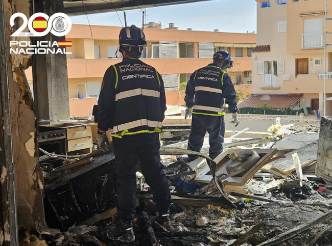La Policía Nacional detiene a un hombre por lesiones y daños tras una explosión de gas en un edificio de Ibiza