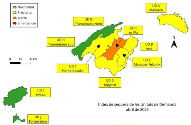 Las reservas hídricas de las Illes Balears se sitúan en el 50% este abril