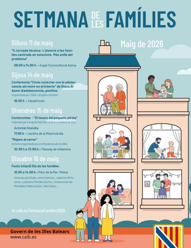 El Govern organiza una Fiesta de las familias, especialmente destinada a niños y niñas, este sábado en el Parc de la Mar de Palma