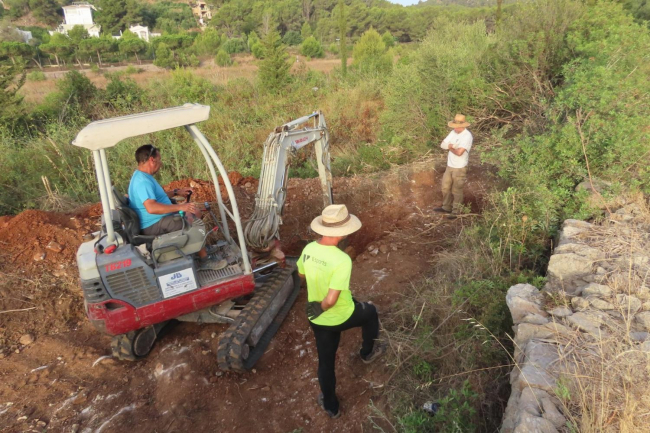 Concluye una nueva actuación del V Plan de Fosas con la finalización de las excavaciones en el camino de El Comellar Fondo de Son Servera