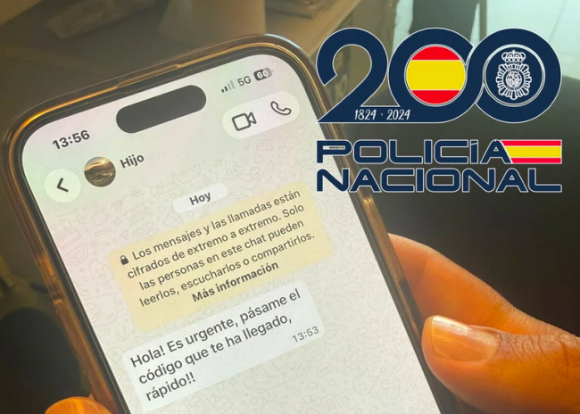 La Policía Nacional informa de una nueva modalidad de uso fraudulento de cuentas de WhatsApp