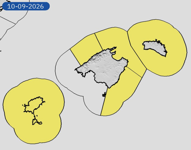 Alerta amarilla este jueves por tormentas
