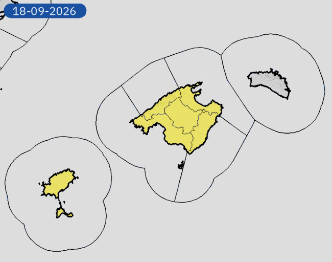 Mañana jueves aviso amarillo por lluvias y tormentas
