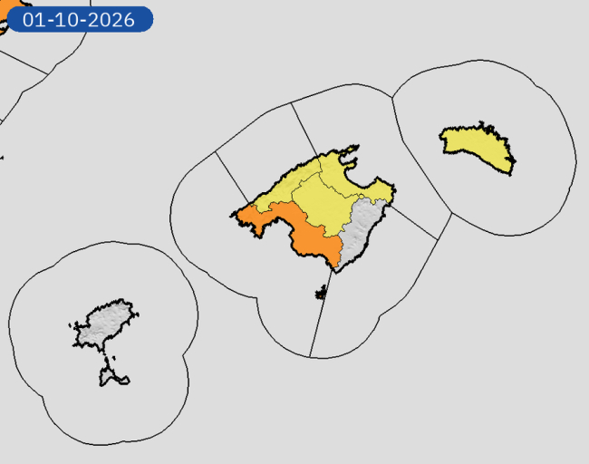 Mañana jueves chubascos localmente fuertes o muy fuertes con tormenta