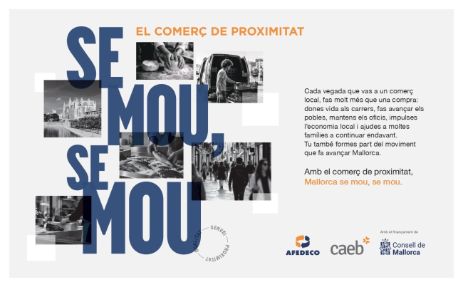 CAEB y Afedeco lanzan la campaña ‘El comerç de proximitat se mou, se mou’ para dar visibilidad al comercio local