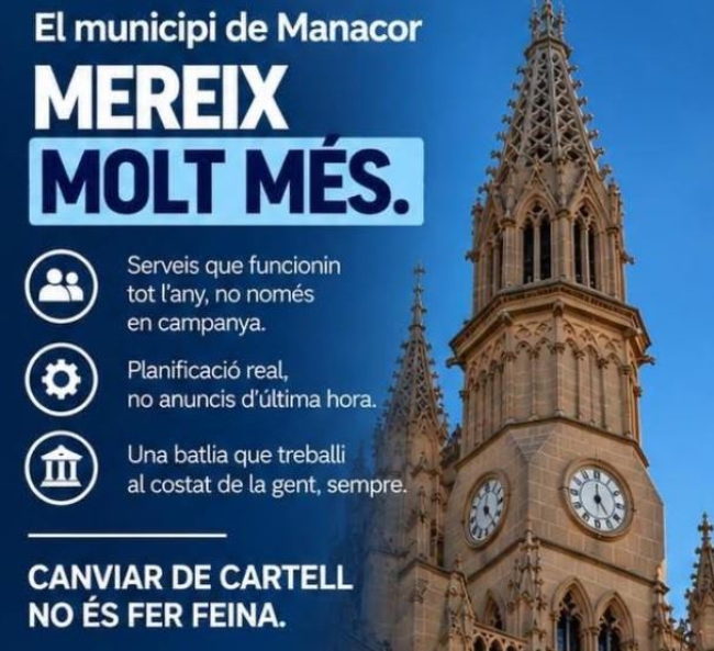 El municipio de Manacor necesita gestión, no improvisación