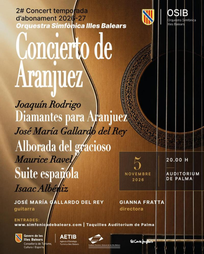 La Sinfónica interpretará el Concierto de Aranjuez de Rodrigo en el segundo concierto de la temporada con la directora Gianna Fratta
